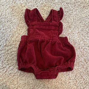 Old Navy Burgundy Corduroy Baby Romper